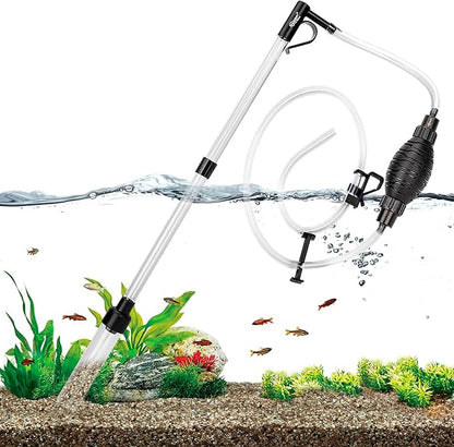 hygger Gravel Vacuum for Aquarium, Aquarium Siphon Vacuum Cleaner for Fish Tank Gravel and Sand Cleaning, Remove Dirt, Water Change, Aquarium Gravel Cleaner with Adjustable Water Flow (M) hygger