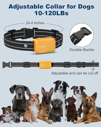 Jugbow Dog Shock Collar - 3300FT Dog Training Collar with Remote IPX7 Waterproof Electric Collar with 4 Training Modes, Security Lock, Rechargeable e-Collar for All Breeds, Sizes Yellow FollowJugbowtoGetSurprise