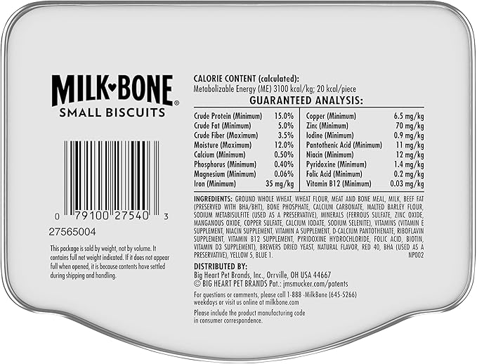 Milk-Bone Limited Edition Holiday Dog Treats, Small Biscuits, 24 Ounce Reusable Tin - PAWPICO