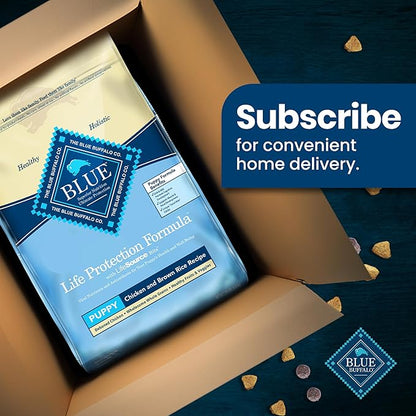 Blue Buffalo Life Protection Formula Puppy Dry Dog Food with DHA and ARA, Made with Natural Ingredients, Chicken & Brown Rice Recipe, 5-lb Bag - PAWPICO