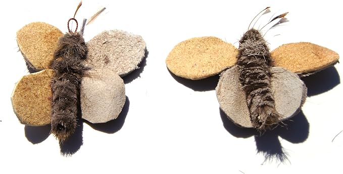 Butterfly Refill/Attachment Cat Toy - Natural Buffalo/Deer: Fits The Wildcat and Popular Bird and Mouse Type Wands/Poles - PAWPICO