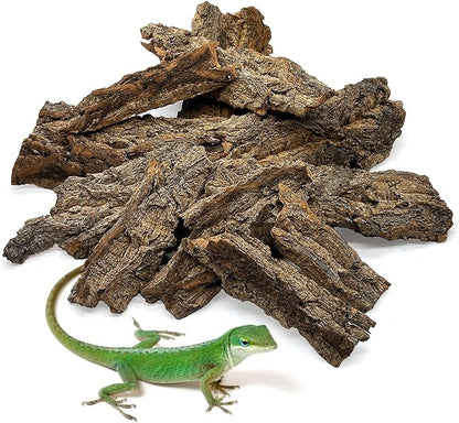 BNOSDM Reptile Terrarium Bark Substrate Bedding Tortoise Natural Cork Bark Reptile Climbing Mat Habitat Decor for Lizard Snake Spiders Hermit Crabs Tarantula Geckos Bearded Dragons (1.4 LB) BNOSDM