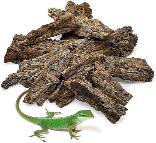BNOSDM Reptile Terrarium Bark Substrate Bedding Tortoise Natural Cork Bark Reptile Climbing Mat Habitat Decor for Lizard Snake Spiders Hermit Crabs Tarantula Geckos Bearded Dragons (1.4 LB) BNOSDM