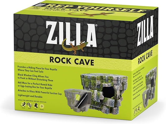 Zilla Vertical Décor Rock Cave 8.75 x 5.875 x 7.25",Grey Zilla
