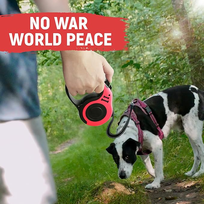 Retractable Dog Leash Automatic Telescopic Tractor Dog Tape, Pet Tape 10/16 FT Durable and Convenient, with Folding Bowl, Dispenser, Rubbish Bags, Suitable for Small and Medium Dogs - PAWPICO