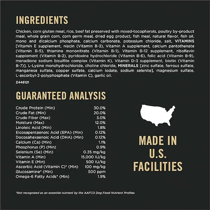 Purina Pro Plan High Calorie, High Protein Dry Dog Food, 30/20 Chicken & Rice Formula - 6 lb. Bag - PAWPICO