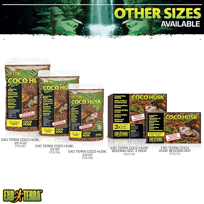 Exo Terra Coco Husk Terrarium Substrate, 8-Quart ExoTerra