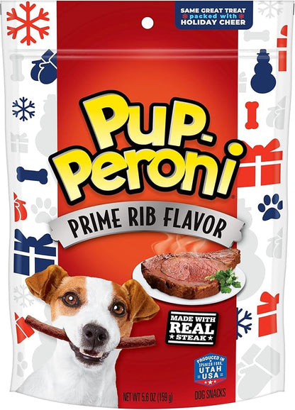 Pup-Peroni Dog Treats, Prime Rib Flavor, 5.6 Ounce (Pack of 8), Made with Real Steak - PAWPICO