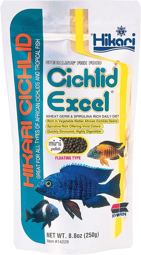 Hikari 8.8-Ounce Cichlid Excel Floating Pellets for Pets, Mini Hikari