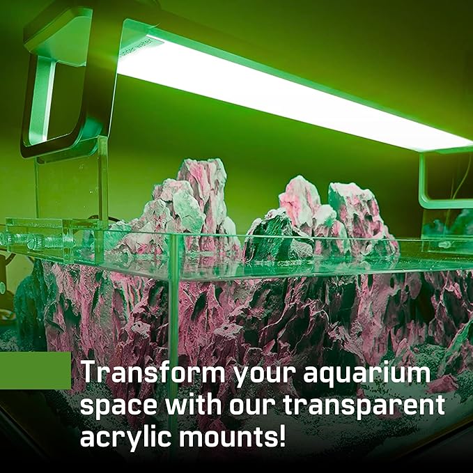 BELMAKS Set of 2 Clear Acrylic Fish Tank LED Light Holder Aquarium Lamp Hanging Aquarium Fixtures Support Stands Box Aquatic Fish Tank Lighting Tools 2PCS BELMAKS