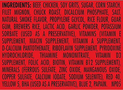 Milk-Bone Soft & Chewy Dog Treats, Beef & Filet Mignon Recipe, 5.6 Ounce (Pack of 10) Made with Real Chuck Roast - PAWPICO