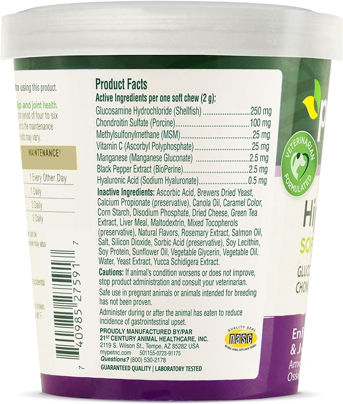 Petnc Natural Care Hip & Joint Health Supplement for Dogs (90 Chews), Glucosamine Chondroitin MSM Dog Chews with Hyaluronic Acid, Liver Flavored Bone & Joint Support Supplement, For All Breeds VisitthePetnc