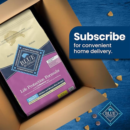 Blue Buffalo Life Protection Formula Adult Small Breed Dry Dog Food, Supports High Energy Needs, Made with Natural Ingredients, Chicken & Brown Rice Recipe, 5-lb. Bag - PAWPICO