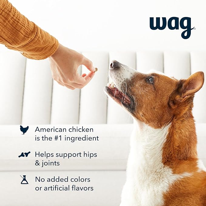 Amazon Brand – Wag Chicken Flavor Hip & Joint Training Treats for Dogs, 1 lb. Bag (16 oz) - PAWPICO