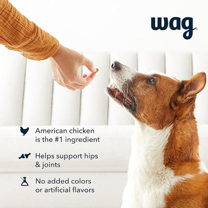 Amazon Brand – Wag Chicken Flavor Hip & Joint Training Treats for Dogs, 1 lb. Bag (16 oz) - PAWPICO