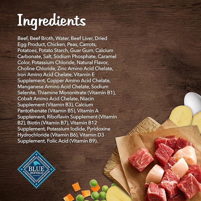 Blue Buffalo Blue's Stews Natural Adult Wet Dog Food Cans, Chicken and Beef 12.5-oz (12 Pack- 6 of Each Flavor) - PAWPICO