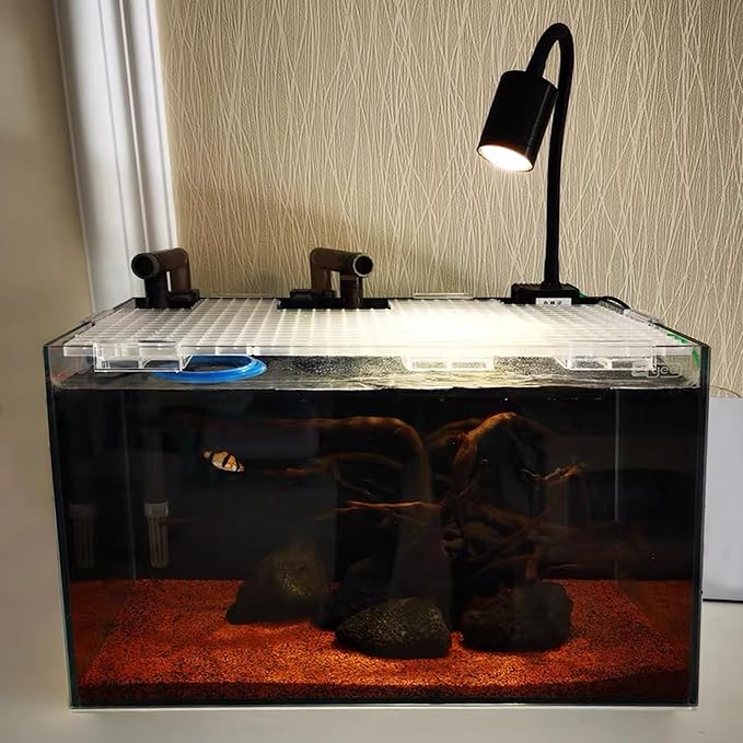 ALEGI Aquarium Fish Tank Divider Plastic Egg Crate Aquarium Filter Bottom Tray Plastic Grid (S 6pcs) ALEGIAquarium