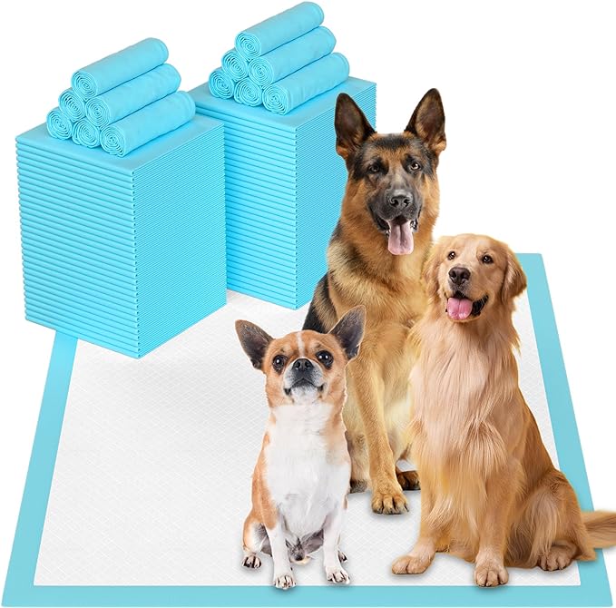 Puppy Pee Pads for Dogs 32"x36" 60 Count, Pee Pads Extra Large, Leak-Proof & Super Absorbent Dog Pee Pads, Thicken Disposable Potty Pads Puppy Training Pads for Cats Rabbits - PAWPICO