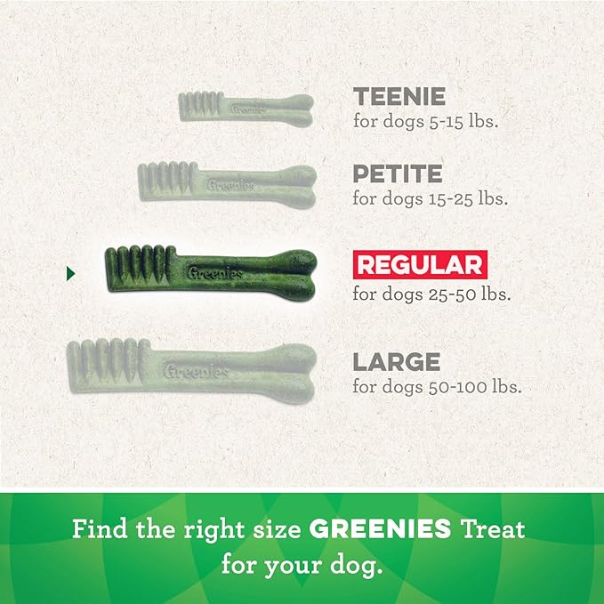 Greenies Original Regular Natural Dog Dental Care Chews Oral Health Dog Treats, 36 count (Pack of 1) - PAWPICO
