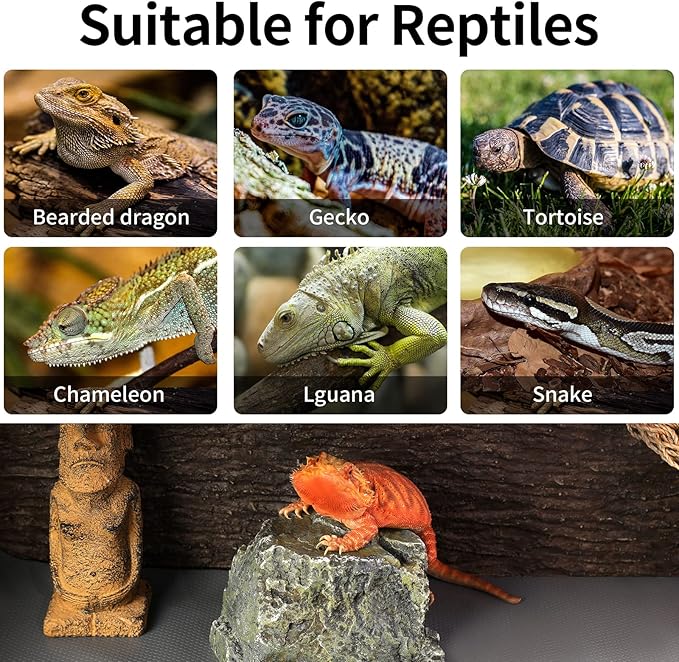 Reptile Carpet, Bearded Dragon Tank Accessories, Terrarium Liner Bedding, Non-Adhesive Terrarium Carpet for Bearded Dragon, Leopard Gecko, Snake, Lizard, Tortoise, Iguana Reptile Tank Grey(18"x72") SISIPAILIFE