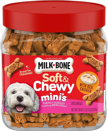 Milk-Bone Soft & Chewy Mini’s Dog Treats, Chicken, 18 Ounce Made with Real Chicken Breast - PAWPICO