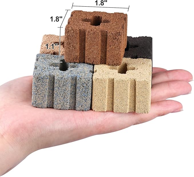 Aquarium Filter Media 40pcs Bio Ceramic Brick for Marine and Freshwater Aquarium Canister Filter Pond Fish Tank (1.8" x 1.8" x 1.1") RealPlus
