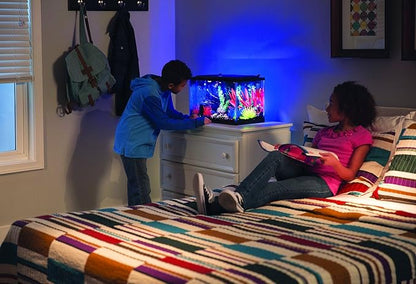 GloFish 20 Gallon Aquarium Kit with LED Lights, Decor Heater and Filter GloFish