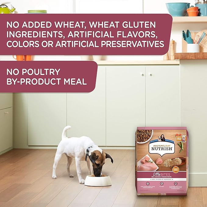 Rachael Ray Nutrish Little Bites Dry Dog Food, Chicken & Veggies Recipe for Small Breeds, 14 Pounds - PAWPICO