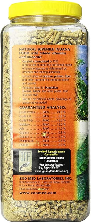 Zoo Med Natural Iguana Food Formula, 20-Ounce, Juvenile ZooMed
