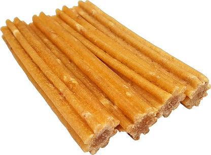 Himalayan Dog Chew Churro Yak Cheese Dog Chews, 100% Natural, Long Lasting, Gluten Free, Healthy & Safe Dog Treats, Lactose & Grain Free, Protein Rich, Real Peanut Butter Flavor, 4 Churros Per Pouch - PAWPICO