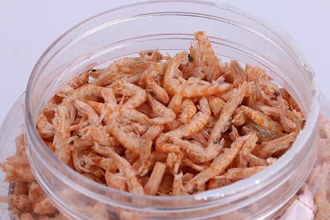 Premium Freeze-Dried Krill & Shrimp Mix - Ideal for Arowana, Koi, Tropical Cichlids, and Turtles - High-Protein Floating Aquarium Food (2000ml) toyuto