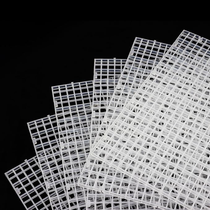 ALEGI Aquarium Fish Tank Divider Plastic Egg Crate Aquarium Filter Bottom Tray Plastic Grid (L 6pcs) ALEGIAquarium