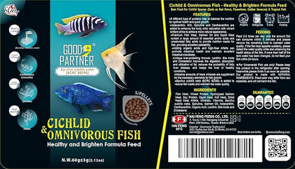 Purify Series for Cichlid Fish Food, Floating pellets, Nutritionally Balanced Professional Formula, Color Enhancing, All Natural Ingredients, Small Granule, 2.12 oz (Pack of 2) GOODPARTNERFishFoodPurifySeries