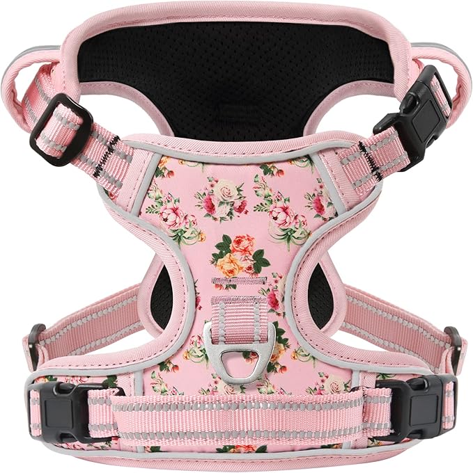 Timos Dog Harness,NO Need Go Over Dogs Head 3 Snap Buckles Pet Harness with 2 Leash Clips,Adjustable Soft Padded No-Pull,Reflective No-ChokeOxford Vest for Small Medium Large Dogs,X-Large (Pack of 1) Timos