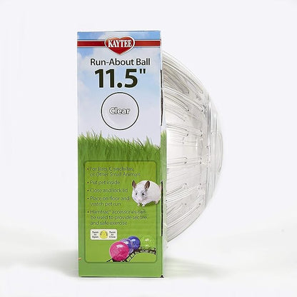 Kaytee 11.5" Clear Run-About Exercise Ball For Pet Rats & Chinchillas Kaytee