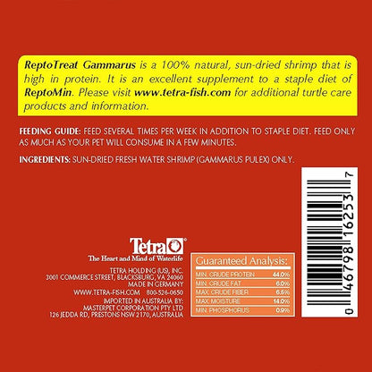 Tetrafauna ReptoTreat Gammarus 0.35 Ounce, Shrimp Treat for Aquatic Turtles, Newts and Frogs (Pack of 3) Tetra