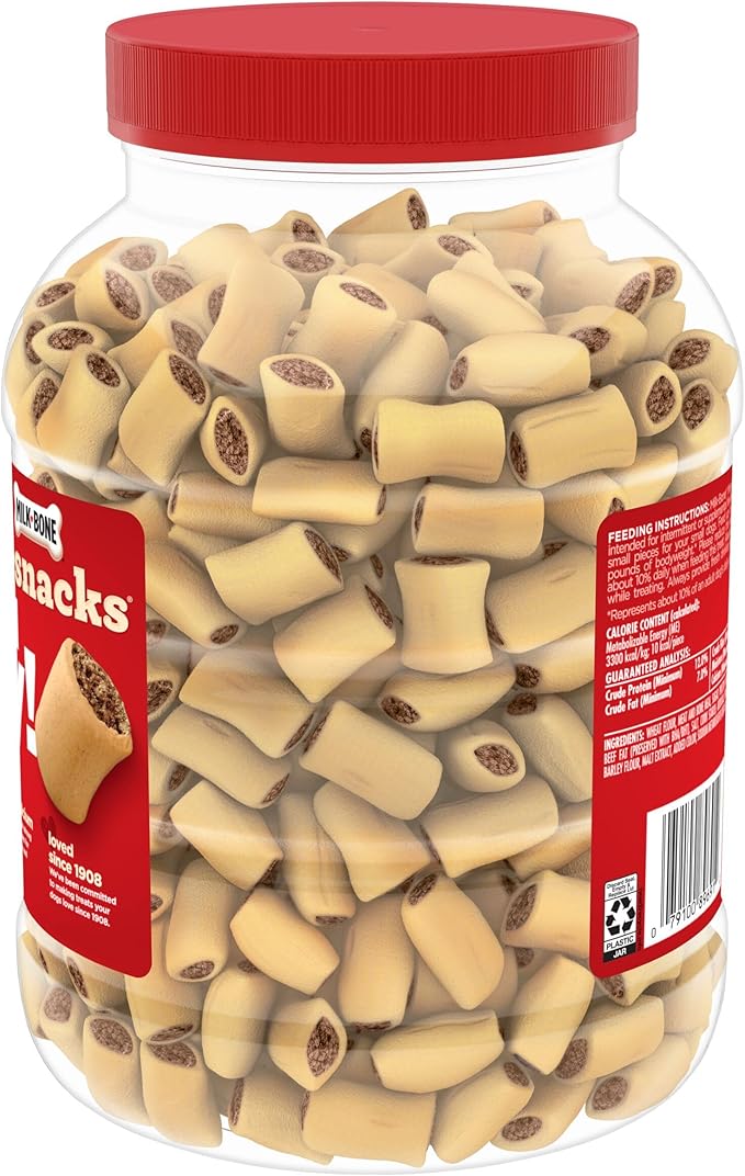 Milk-Bone MaroSnacks Dog Treats, Peanut Butter, 40 Ounce with Real Bone Marrow and Calcium - PAWPICO
