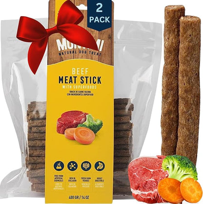 Mon Ami Beef Meat Sticks for Dogs with Farm Fresh Vegetables (28 Oz) – Human Grade Dog Treats with Superfoods - Training Treats for Dogs - Healthy Dog Treats for Small, Medium and Large Dogs - PAWPICO