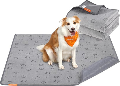 Feandrea Washable Pee Pads for Dogs, 2 Pack, Reusable Dog Pads, 60 x 48 Inches, XL, Waterproof Pet Training Pads, Leakproof, Non-Slip, Super Absorbent, for Dogs, Cats, Rabbits, Dove Gray UPTD004G01 - PAWPICO
