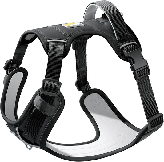 Core Dog Harness with Handle and Pocket, Sliver ion Inner Fabric, Wear-Resistant Shell Fabric, Reflective and Soft Padded (Shadow Black, Size Extra Large) WOOFO