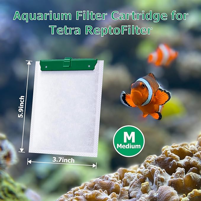 [Assembled] Medium Filter Cartridge Replacement for Tetra Whisper Bio-Bag Filters Cartridges Medium, Compatible with Tetra Whisper Filters 10i / IQ10 / PF10 and TetraFauna ReptoFilter - 9 Pack Renami