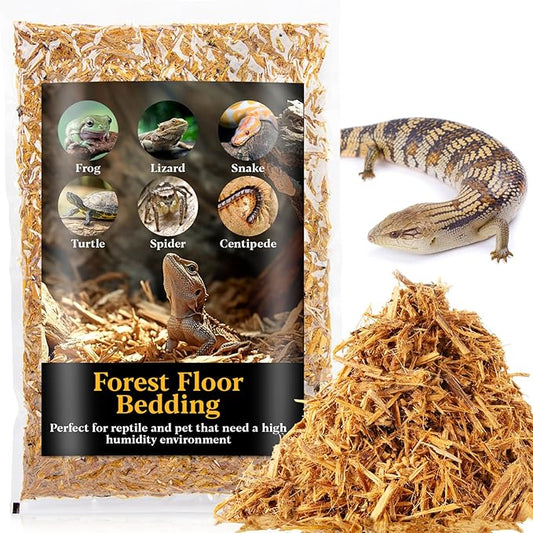 14.8 OZ Cypress Mulch Reptile Bedding - Forest Floor Substrate Snake Bedding Ball Python Tortoise Bedding Reptile Bark Bedding for Snakes Box Turtles Lizards MaqiIhanCustomOfficial