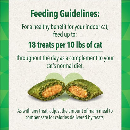 FELINE GREENIES SMARTBITES HEALTHY INDOOR Natural Treats for Cats, Chicken Flavor, 16 oz. Tub GREENIES