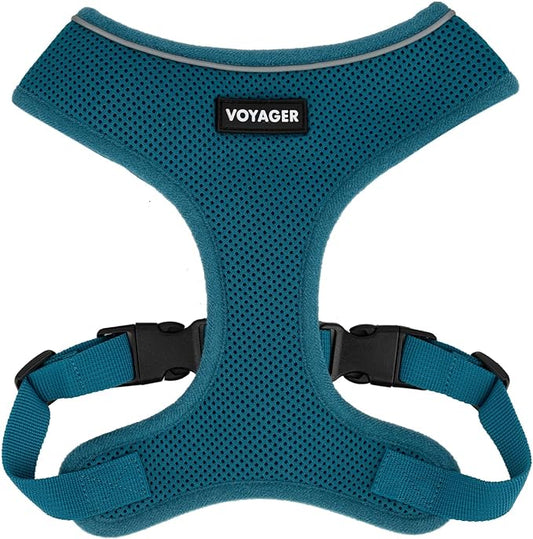 Voyager Aerolite No Pull Mesh Dog Harness with Lightweight, Soft, Breathable, Reflective Stitching, and Adjustable Straps for Walking, Running, Training, Heavy Duty and Durable - Turquoise, XL BestPetSuppliesLLC