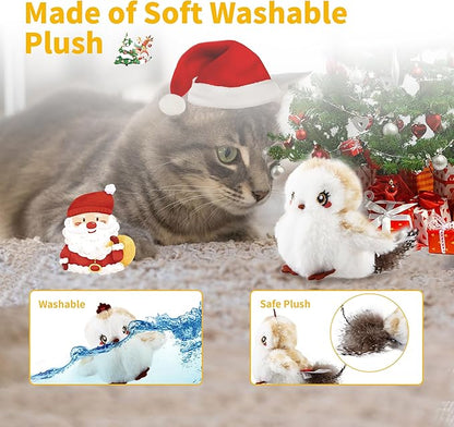 Gigwi Interactive Cat Toys for Indoor Cats, Flapping and Chirping Catnip Toys for Cat Exercise, Automatic Cat Toy with Beating Wings & Real Feather Tail, Rechargeable Cat Kicker Toy Princess - PAWPICO