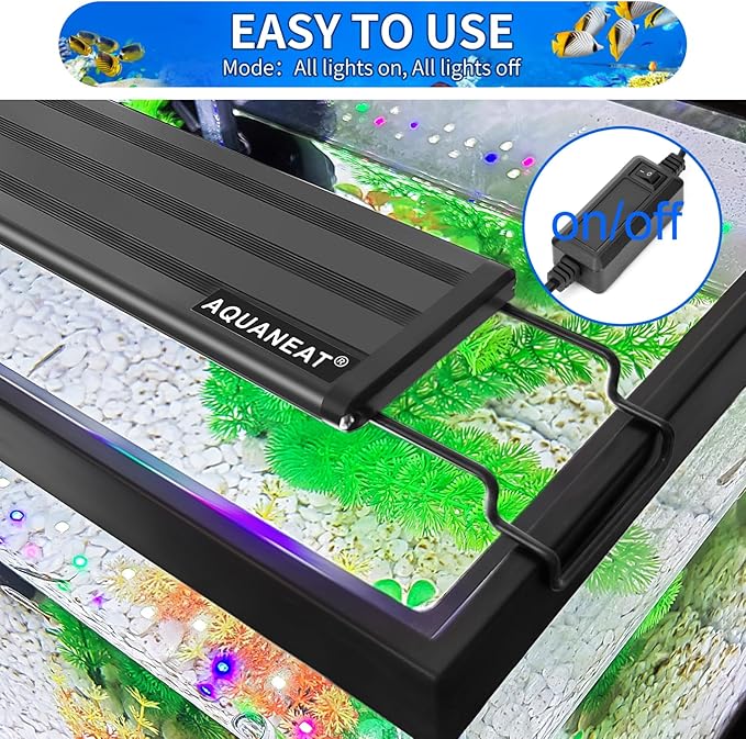 AQUANEAT LED Aquarium Light Full Spectrum for 24 Inch to 30 Inch Fish Tank Light Fresh Water Aquaneat