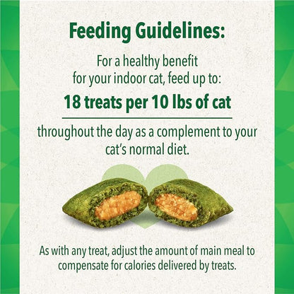 FELINE GREENIES SMARTBITES HEALTHY INDOOR Natural Treats for Cats, Tuna Flavor, 2.1 oz. Pouch GREENIES