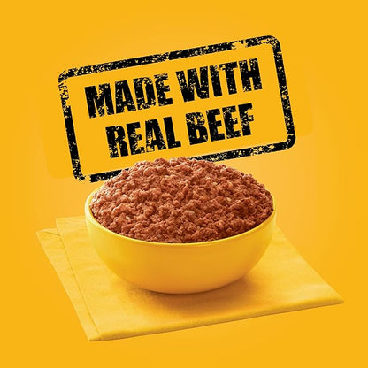 PEDIGREE CHOPPED GROUND DINNER Adult Canned Soft Wet Dog Food Variety Pack, Filet Mignon Flavor and With Beef, 13.2 oz. Cans (Pack of 12) - PAWPICO