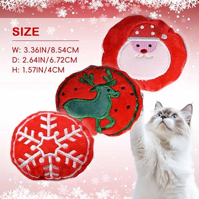 Christmas Catnip Toys Gentle Oral Hygiene; Cat Chew Toys That Stimulate Hunting and Transfer Behavior;Suitable for All Cats - PAWPICO