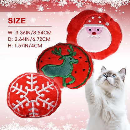 Christmas Catnip Toys Gentle Oral Hygiene; Cat Chew Toys That Stimulate Hunting and Transfer Behavior;Suitable for All Cats - PAWPICO